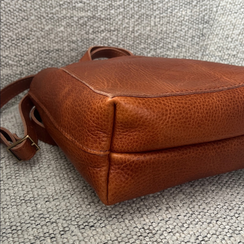 Portland Leather Goods Mini Crossbody Tote Handbag in Sedona Brown - Picture 6 of 8